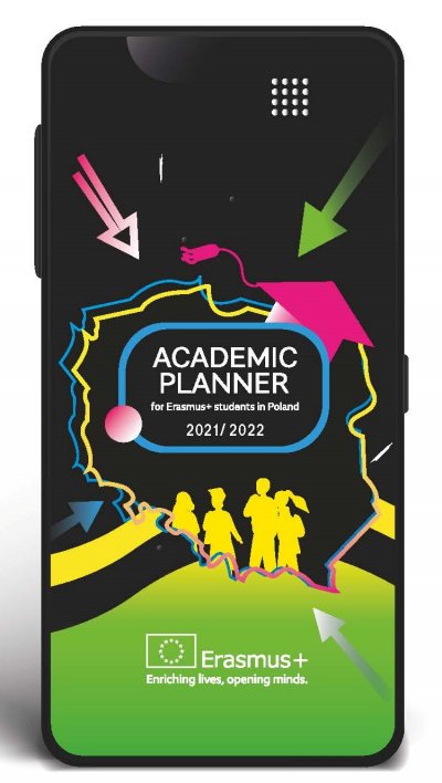 View of the phone with the Academic Planner Application on the screen.